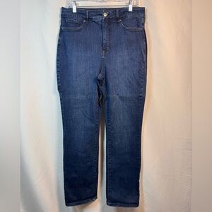 NYDJ Curves 360 Dark Blue Denim Jeans 12